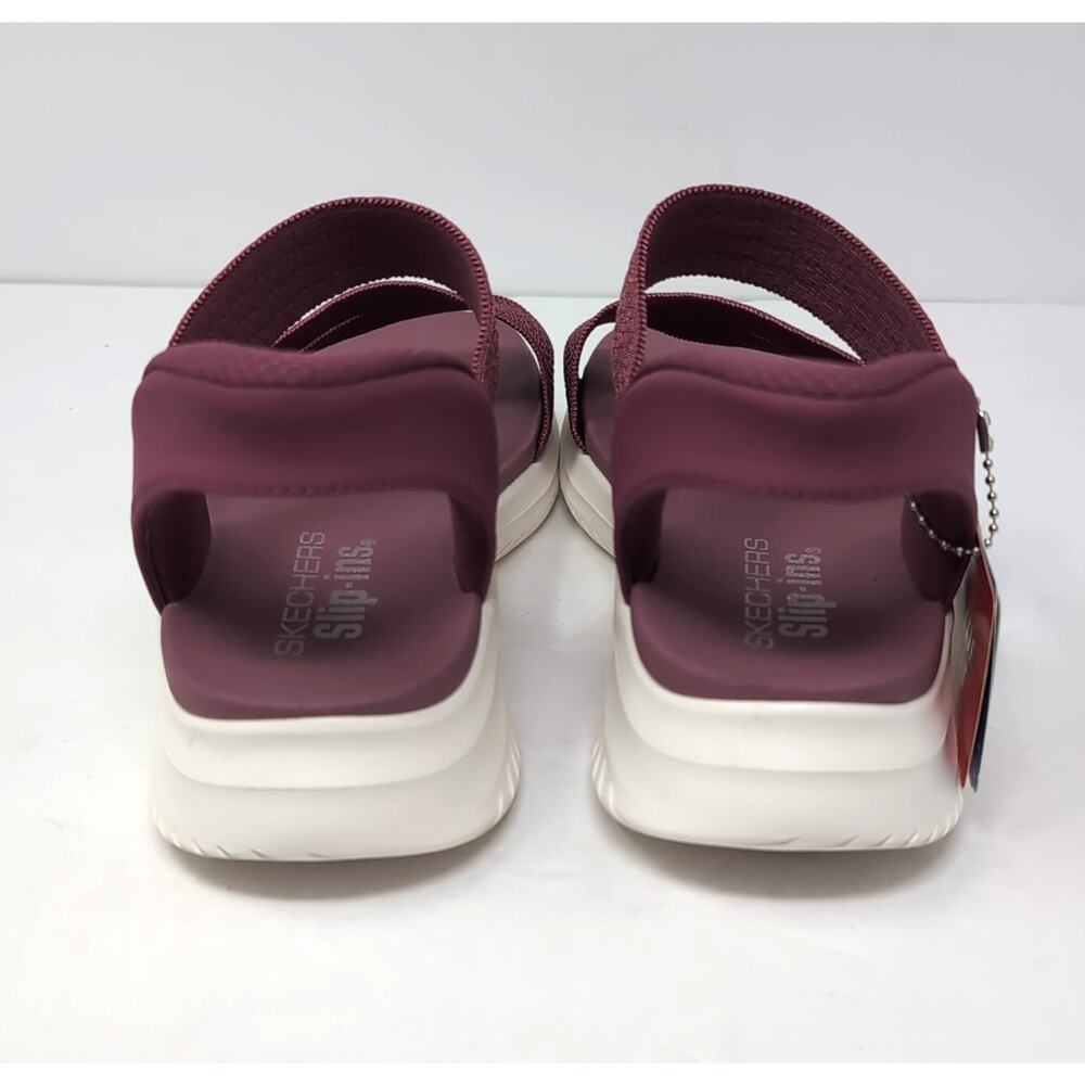 Skechers Hands Free Slip-ins Sandals Womans 8 W Purple Knit‎ Ultra-Flex 3.0 NEW - Picture 5 of 11